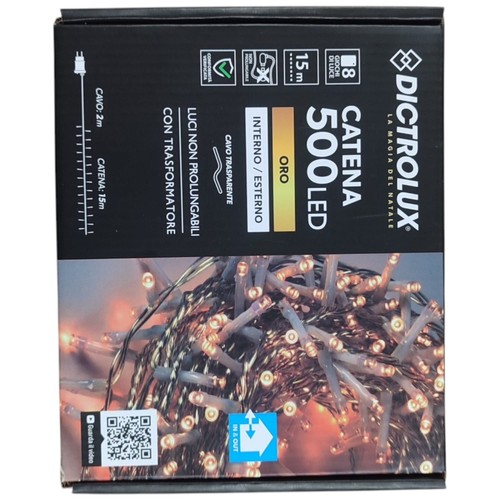 Serie luci natale 500 led - 500, oro